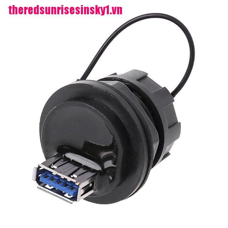 (3C) Giắc Chuyển Đổi Usb Female Socket Panel Mount Adapter Usb 3.0 Ip68