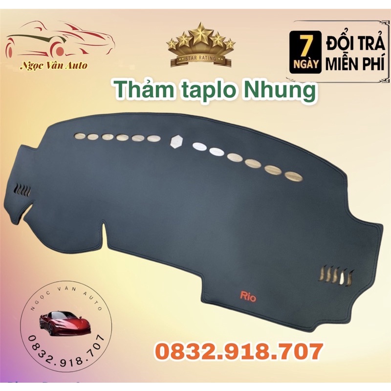 Thảm Taplo Da Kia Rio 2013 - 2020 Da carbon cao cấp