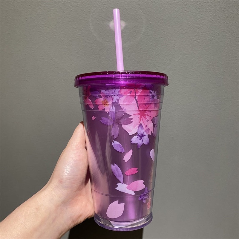- LY NHỰA 2015 CHERRY BLOSSOM  COLD CUP 16oz