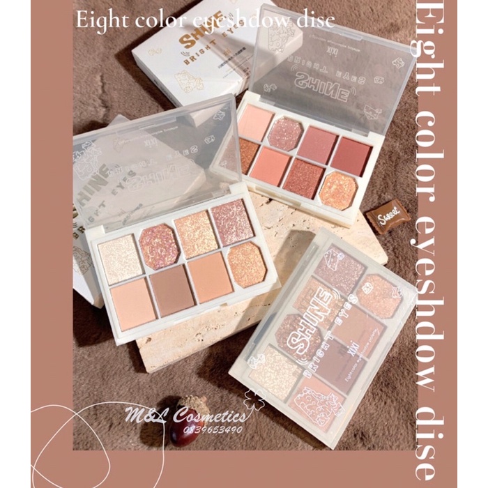 Phấn mắt Xixi Shine Bright Eyes 8 ô màu xinh xắn