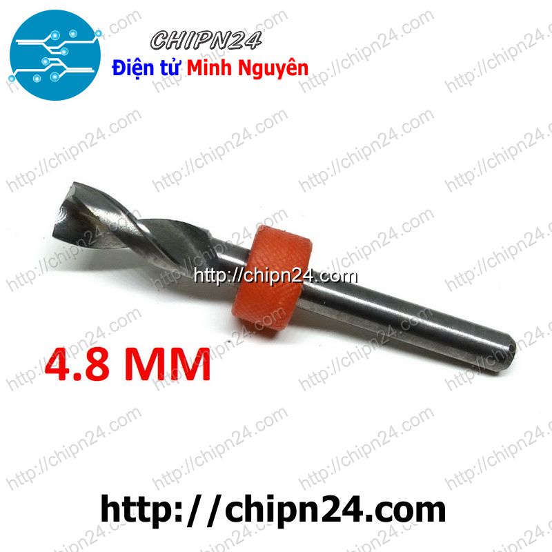[1 CÂY] Mũi khoan mạch in CNC 4.8mm (Mạch điện tử, PCB)