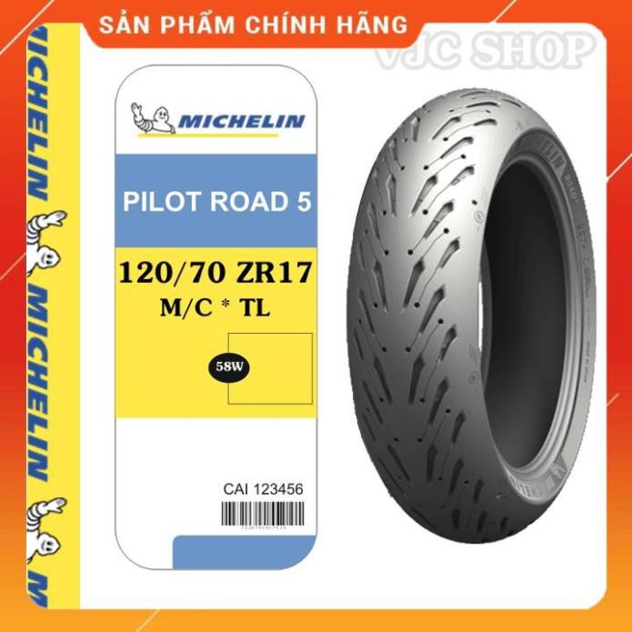 ( Vỏ ) Lốp xe mô tô Michelin 120/70 ZR17 Pilot Road 5 _ Lốp Trung Thành