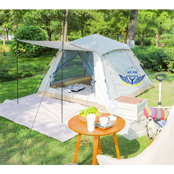 Lều dã ngoại tự bung 4-6 người chống nước, chống tia tử ngoại KT 2m4x2m4 - Lều cắm trại du lịch cao cấp [DCP8]
