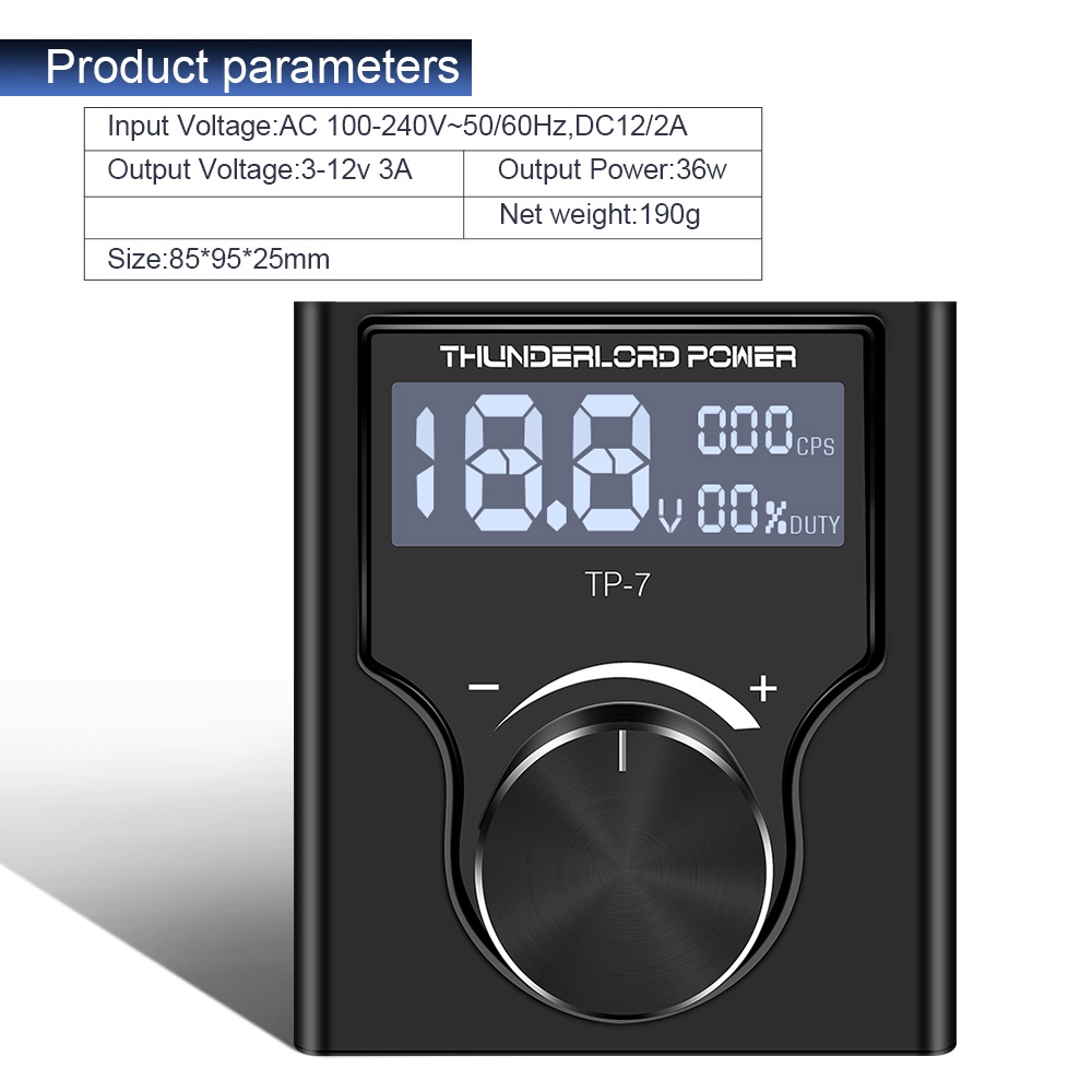 Bộ Cấp Nguồn Điện Màn Hình LCD TP-7 3A Cho Máy Xăm Chuyên Dụng