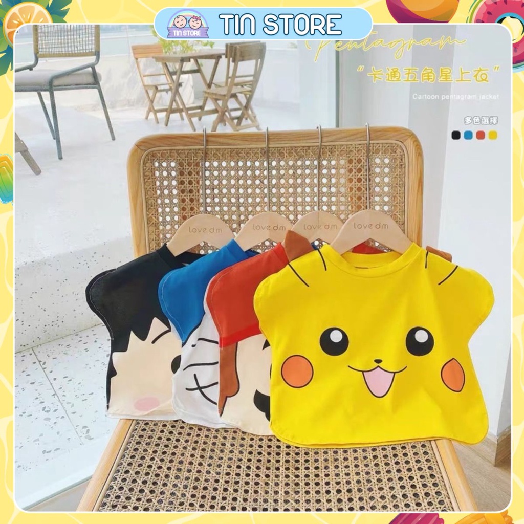 Áo Ba Lỗ Hoạt Hình Sát Nách Chất Liệu Thun Lạnh Cho Bé Trai Và Bé Gái Từ 8Kg Đến 28Kg Thời Trang Trẻ Em Tin Store