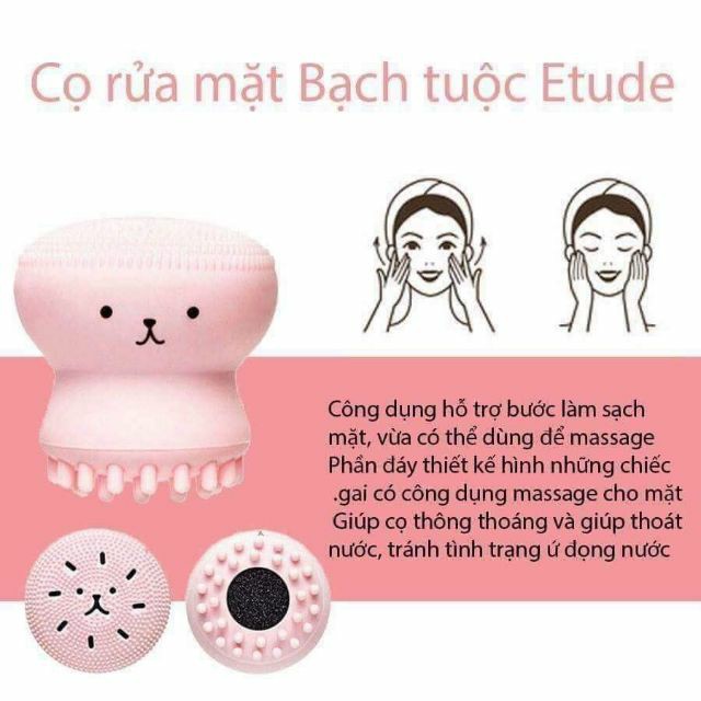 Cọ Rửa Mặt Bạch Tuộc silicon