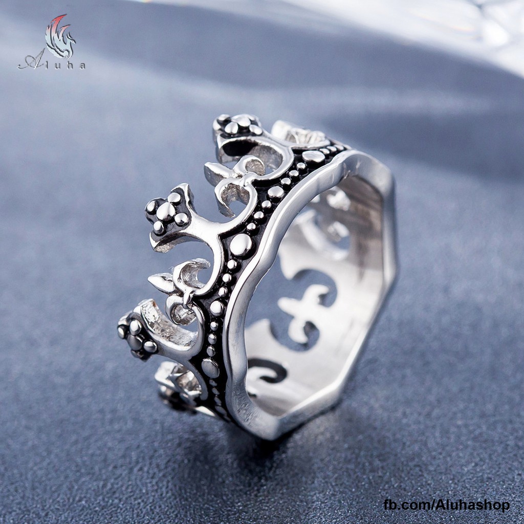 Nhẫn Titan không rỉ King Chrome Heart tinh xảo lên tay cực đỉnh - R080 - Aluha