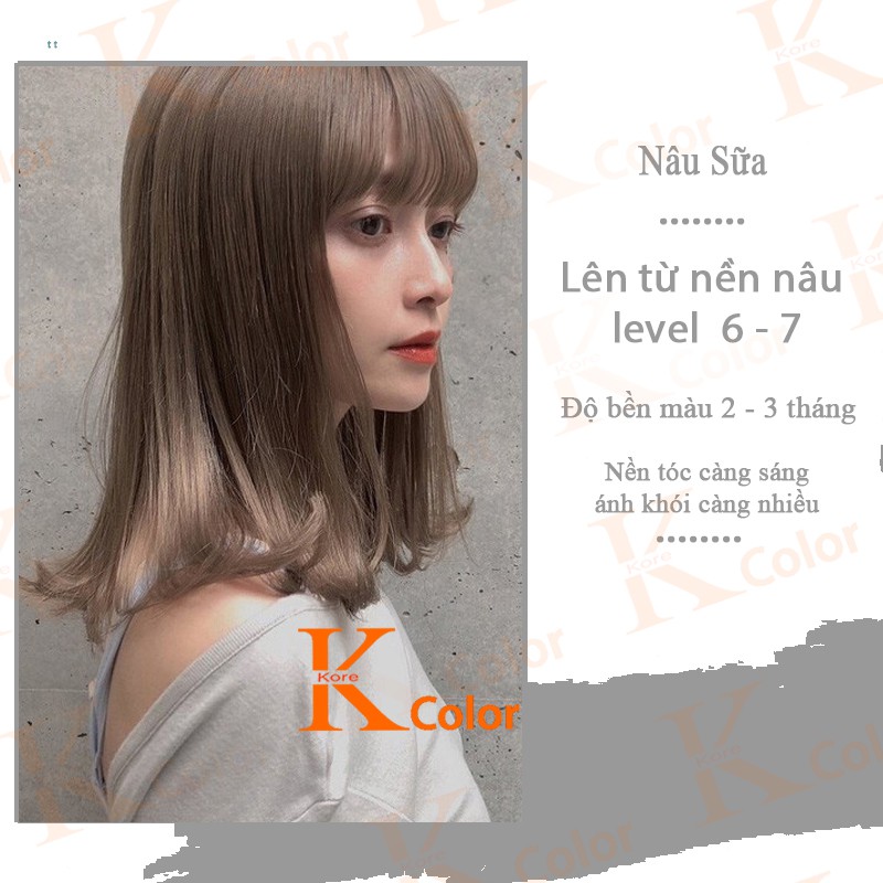 Thuốc nhuộm tóc màu Nâu Sữa KoreColor