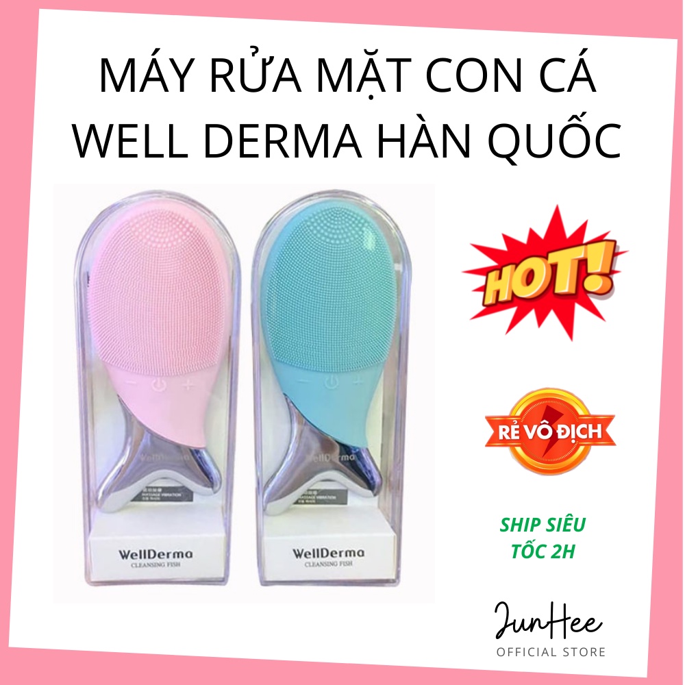 Máy rửa mặt cá Wellderma Mẫu mới 2021 Bảo hành 1 đổi 1 làm sạch lỗ chân lông, loại bỏ mụn đầu đen, nâng cơ, massage