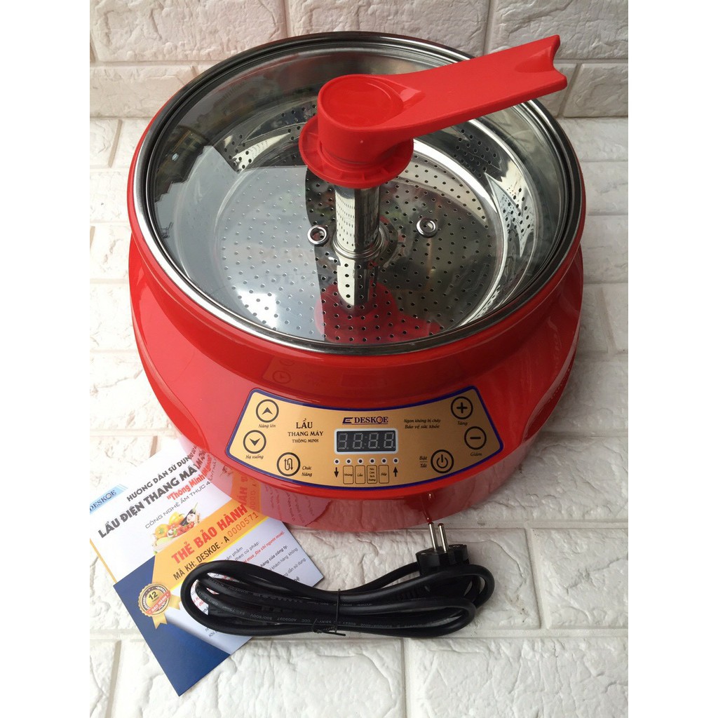 Lẩu điện thang máy EDeskoe TM-9001,lẩu điện đa năng , nâng hạ tự động thức ăn