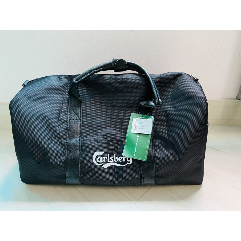 (tặng ví 0đ) Túi trống du lịch Carlsberg cao cấp- vải dày dặn cứng cáp độ bền cực cao PK Tkutrang