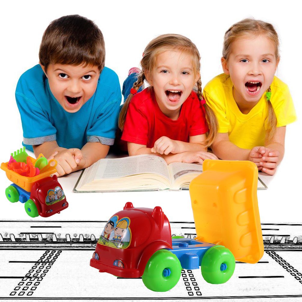Bộ đồ chơi xe tải chở cát thú vị cho các bé