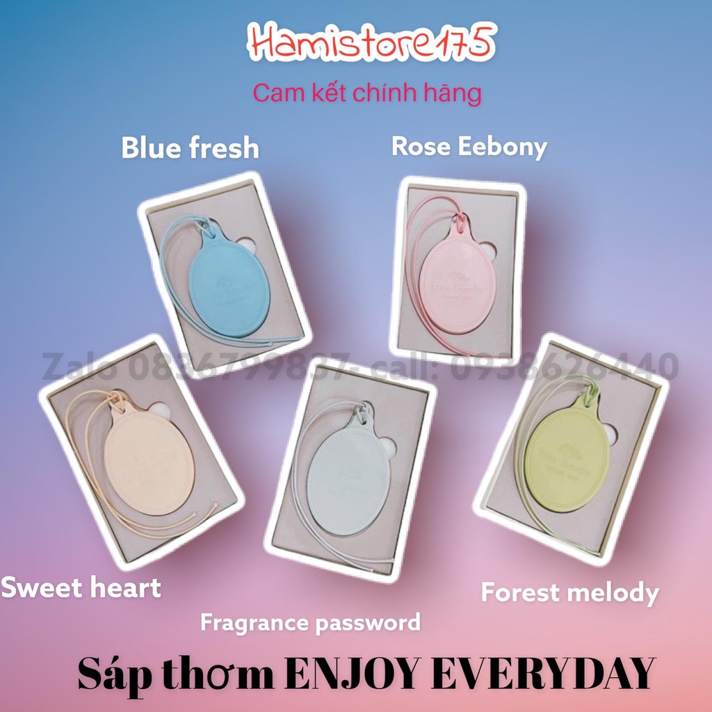 (CHÍNH HÃNG) Nước Hoa Sáp Thơm Enjoy Everyday Scented Card Treo Oto, Nhà Vệ Sinh Tủ Quần Áo