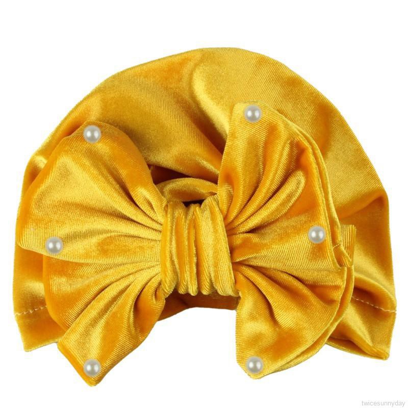 Mũ trùm đầu đính nơ phong cách đáng yêu dành cho bé gái