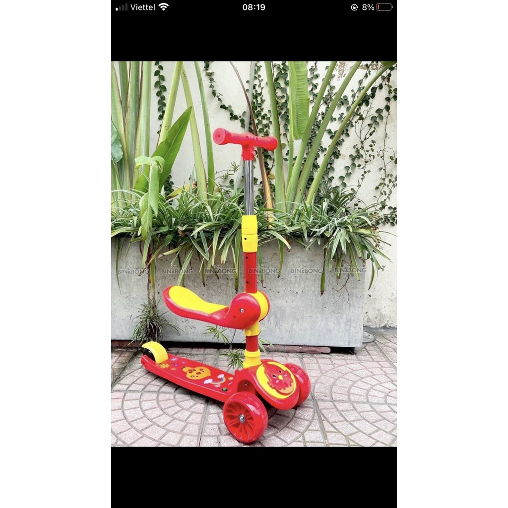 [SHOPEE TRỢ GIÁ] XE TRƯỢT SCOOTER BÁNH PHÁT SÁNG(thép không rỉ)