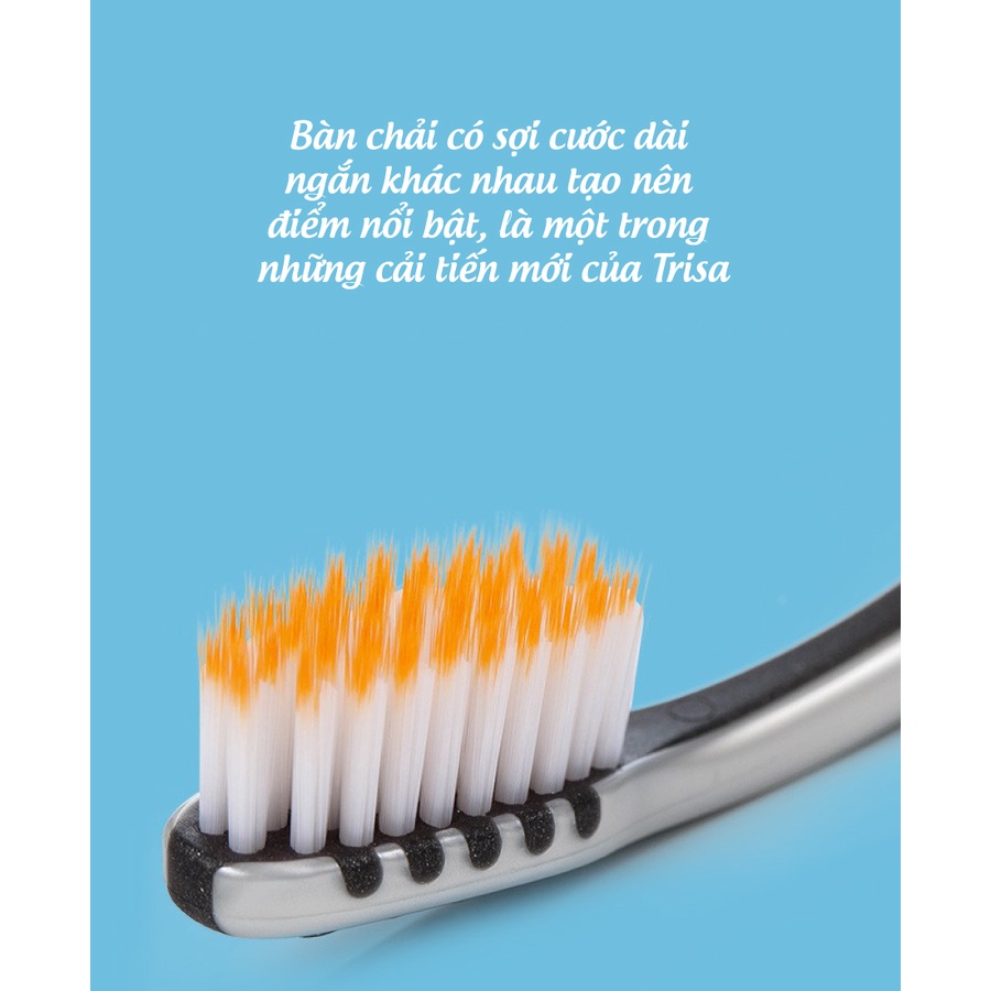 Vỉ Đôi Bàn Chải Đánh Răng Trisa Pro Interdental Bàn Chải Đánh Răng Cước Lông Tơ Siêu Mềm