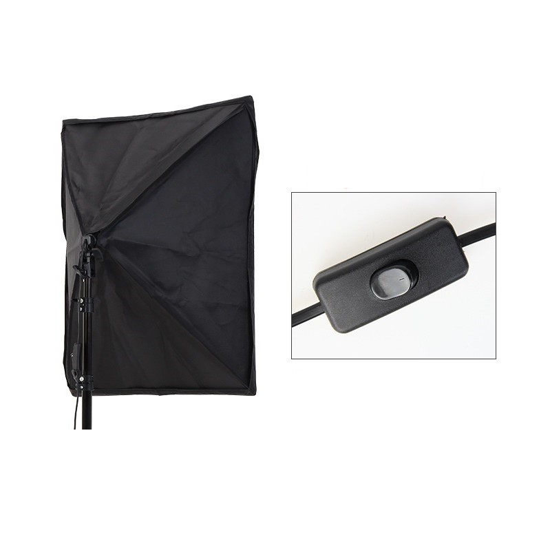 Softbox Rời 50x70cm Dành Cho Studio, Chụp Ảnh, Livestream, 1 đui E27 phổ thông dùng cho nhiều loại bóng...