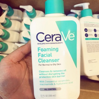 SỮA RỬA MẶT HÀNG NGÀY CHO DA DẦU CERAVE FOAMING FACIAL CLEANSER 355ml