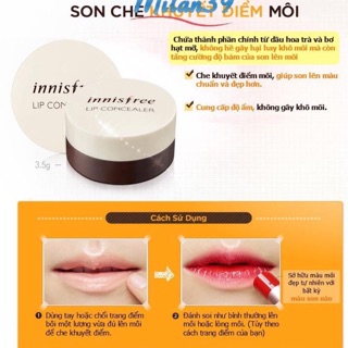 Che Khuyết Điểm Môi Innisfree Chuẩn xách tay Hàn