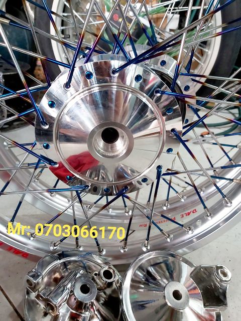 CẶP BÁNH CĂM WAVE  DREAM NIỀN NHÔM DALE ,ĐÙM MẠ CROM, CĂM TITAN ,  KÈM THEO MÁ ĐÙM