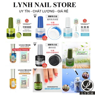 Bộ Base Top, Cứng móng, Top Lỳ, Giọt sương, Loang, phá gel vinimay 15ml
