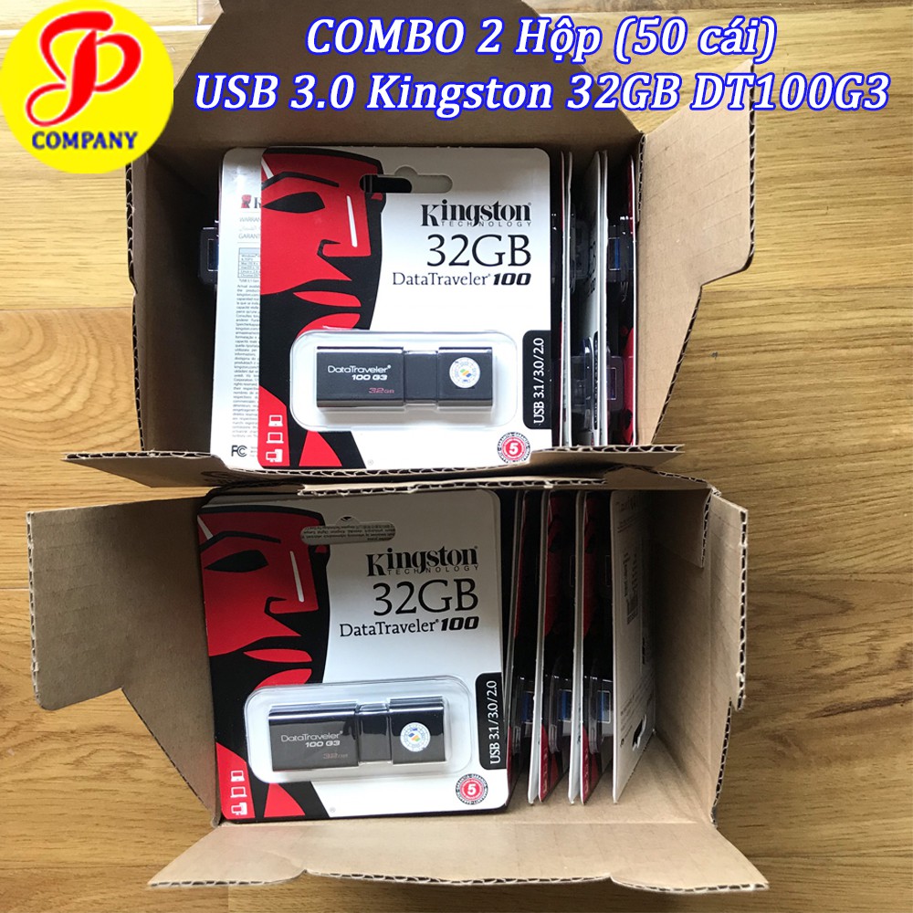 COMBO 2 Hộp USB Kingston DT100G3 32GB 3.0/3.1 - Chính hãng