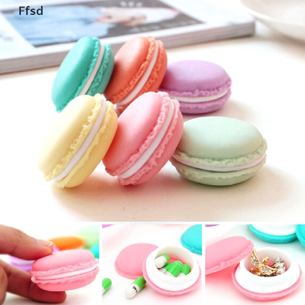 Hộp đựng thuốc/ trang sức mini kiểu bánh macaron màu kẹo dễ thương làm quà tặng sinh nhật