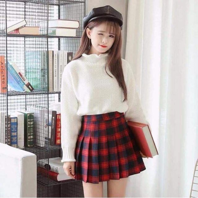 Chân váy xếp li kẻ QCl1 | BigBuy360 - bigbuy360.vn
