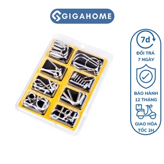 Đồ Chơi Trí Tuệ 8 Món GIGAHOME Tháo Lắp Vòng Sắt Thông Minh Cho Trẻ Em, Người Lớn 4026