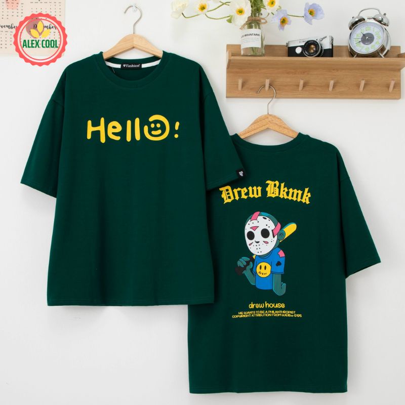 Áo thun nam nữ áo phông nam tay lỡ cổ tròn chất cotton co giãn 4 chiều hình SP-04 ALEX COOL