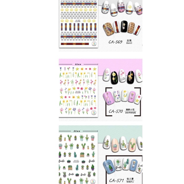 Sticker mẫu từ 569-584