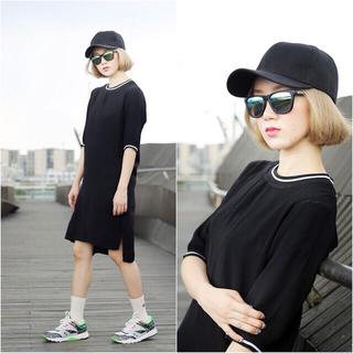 Nón lưỡi trai trơn trắng đen