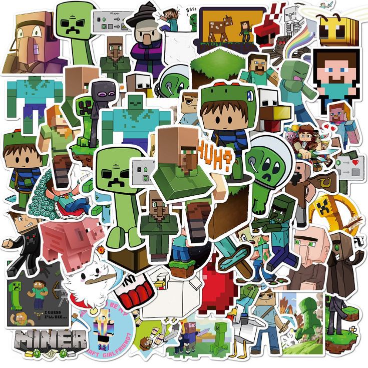 Sticker dán cao cấp MINECRAFT Cực COOL