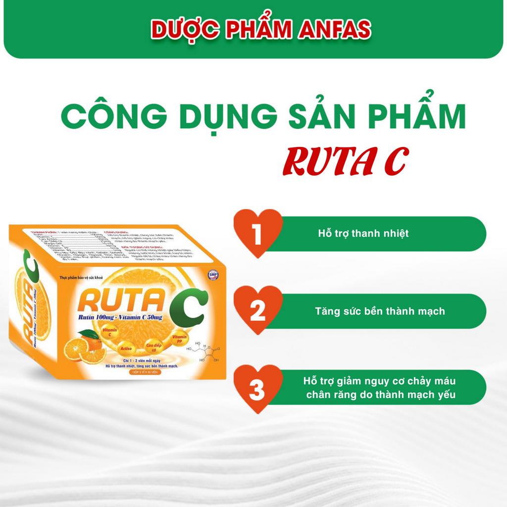 Bổ sung vitamin C, rutin, tăng cường bền mạch máu, giảm chảy máu chân răng, xuất huyết, Ruta C  Ramukid