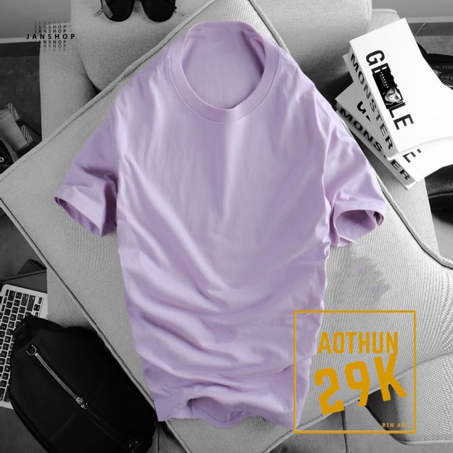 ÁO THUN TRƠN UNISEX TÍM VIOLET