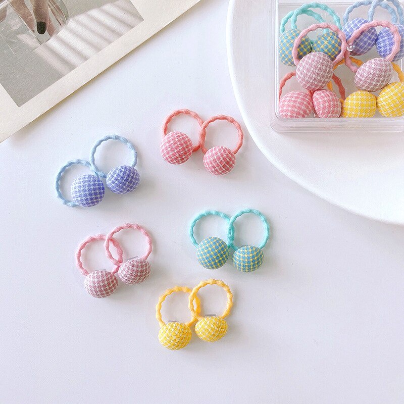 Set 10 Dây Cột Tóc Co Giãn Dễ Thương Cho Bé Gái
