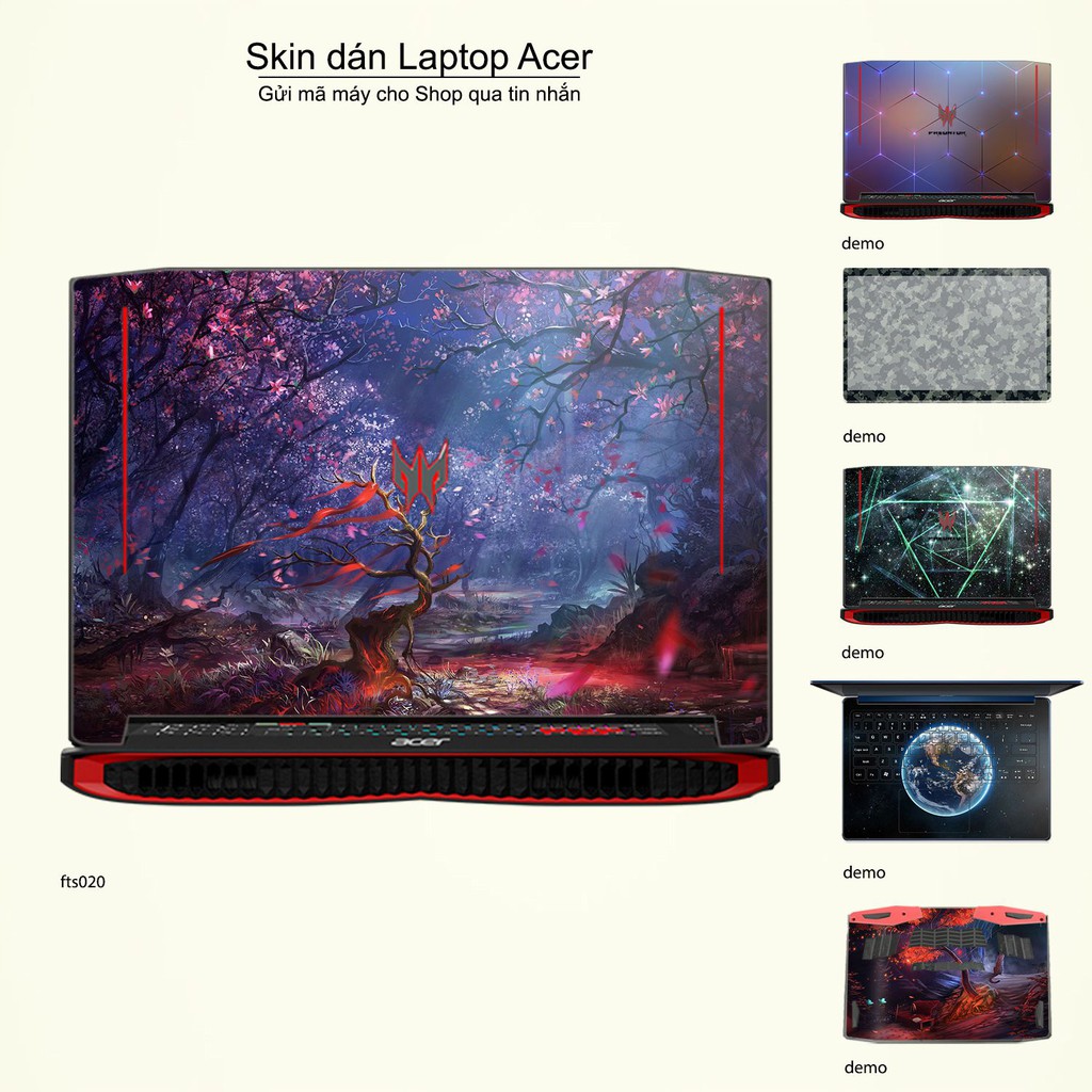 Skin dán Laptop Acer in hình Fantasy _nhiều mẫu 3