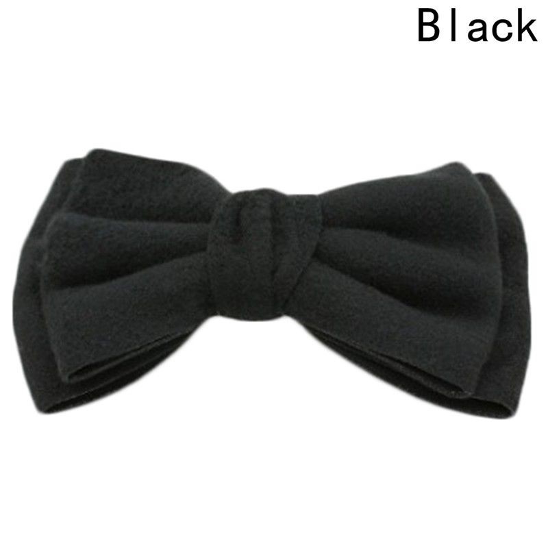 Kẹp tóc hình nơ màu trơn thanh lịch cho nữ