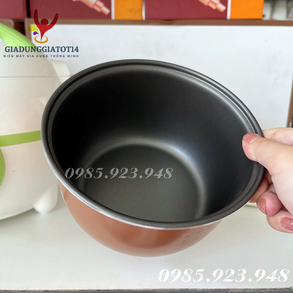 Nồi cơm điện mini Drigo D1 dung tích 0.8L Lòng Dày-Kiểu dáng quả táo tròn siêu đáng yêu-Bảo hành 12 tháng chính hãng