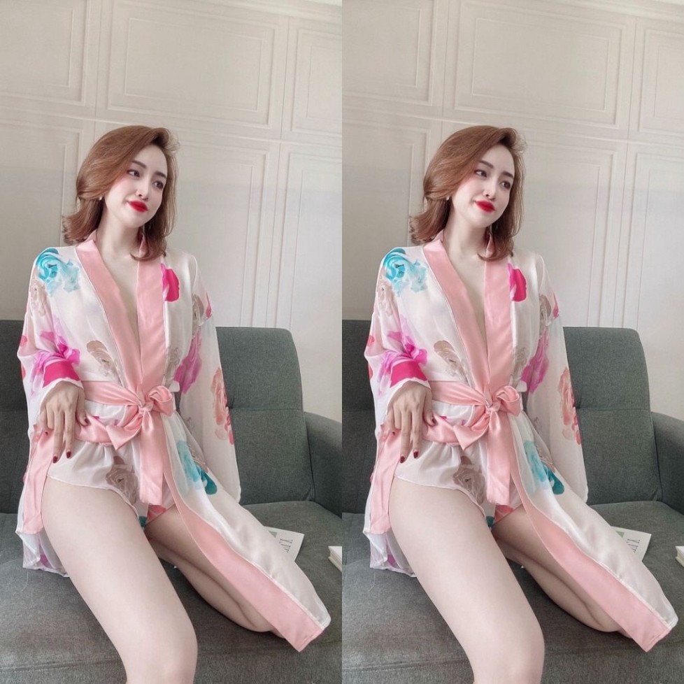 Váy ngủ áo choàng ❣️FREE SHIP❣️ Đầm ngủ sexy lụa Chiffon Chất Siêu Mát Dáng Siêu Xinh <70kg | BigBuy360 - bigbuy360.vn