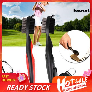 [QL]Golfer Putter Ball Cleaner Golf Club Brush Cleaning Tool Kit with Carabiner