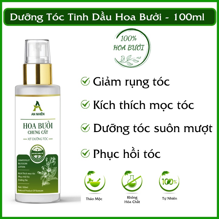 Tinh dầu bưởi dưỡng và kích thích mọc tóc Xịt bưởi dưỡng tóc An Nhiên