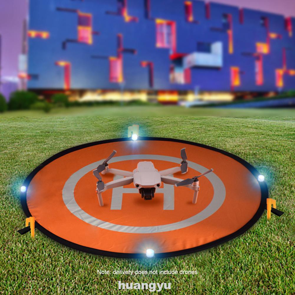 75cm Landing Pad Outdoor Round Universal ABS Foldable Waterproof Portable Drone Night Flight Light For DJI Mavic Air 2