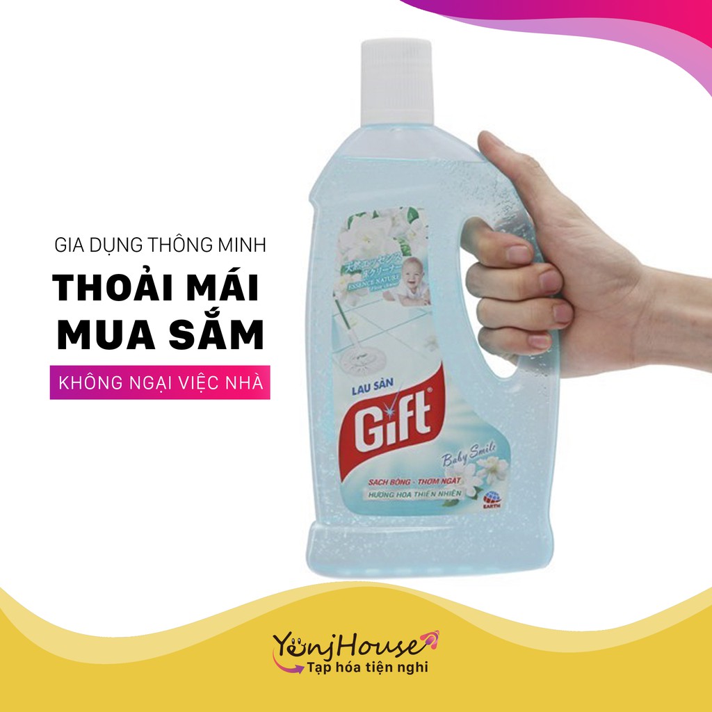 Nước lau sàn GIFT 1L hương Baby Smile - YenjHouse