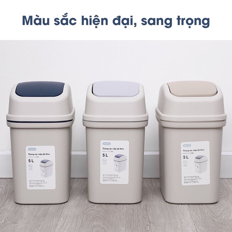 Thùng Đựng Rác Nắp Lật, Sọt Rác Nhựa Inochi Cao Cấp, Túi Rác Tự Hủy Nhiều Dung Tích