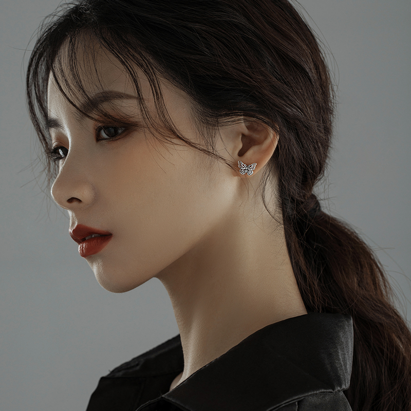 BUTTERFLY Hoa Tai Dáng Dài Hình Bướm Phong Cách Retro