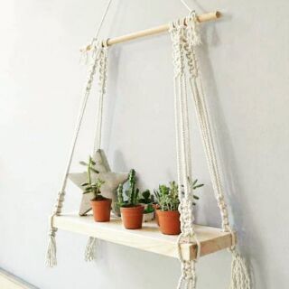 Kệ treo tường dây đan