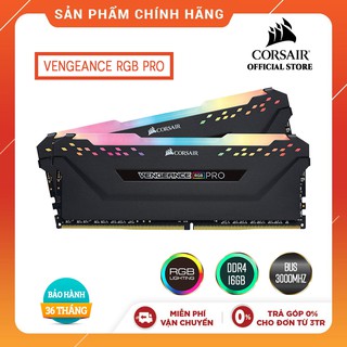 Ram Corsair Vengeance RGB Pro DDR4 KIT 16GB (2x8GB) Bus 3000Mhz C16 (CMW16GX4M2D3000C16)