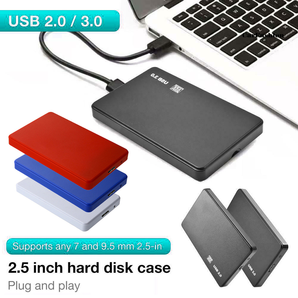 Khay Đựng Ổ Cứng Ngoài 2.5 Inch Usb3.0 / 2.0 Sata Hdd Ssd Cho Laptop