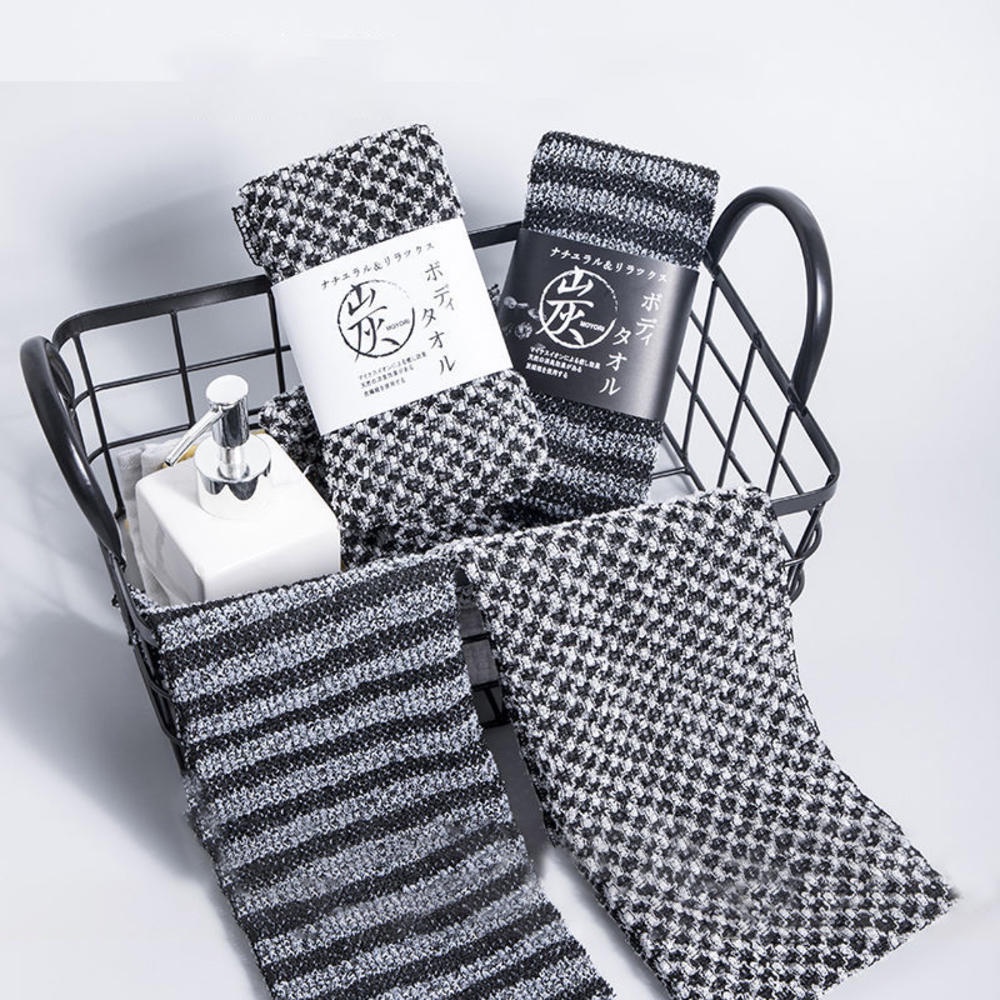 Khăn Tắm Chà Lưng Tẩy Tế Bào Chết Màu Bạc Đa Năng Cho Nam